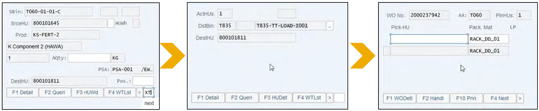 Ausnahmecode NEXT RF Kommissionierung SAP EWM