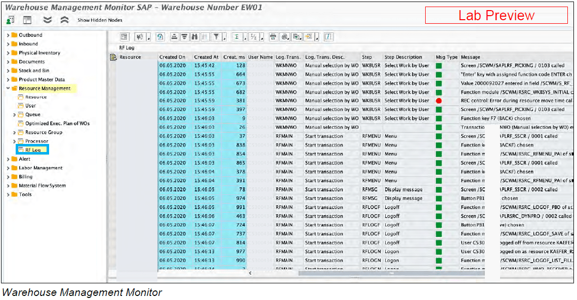 RF Logging Node - Warehouse Management Monitor